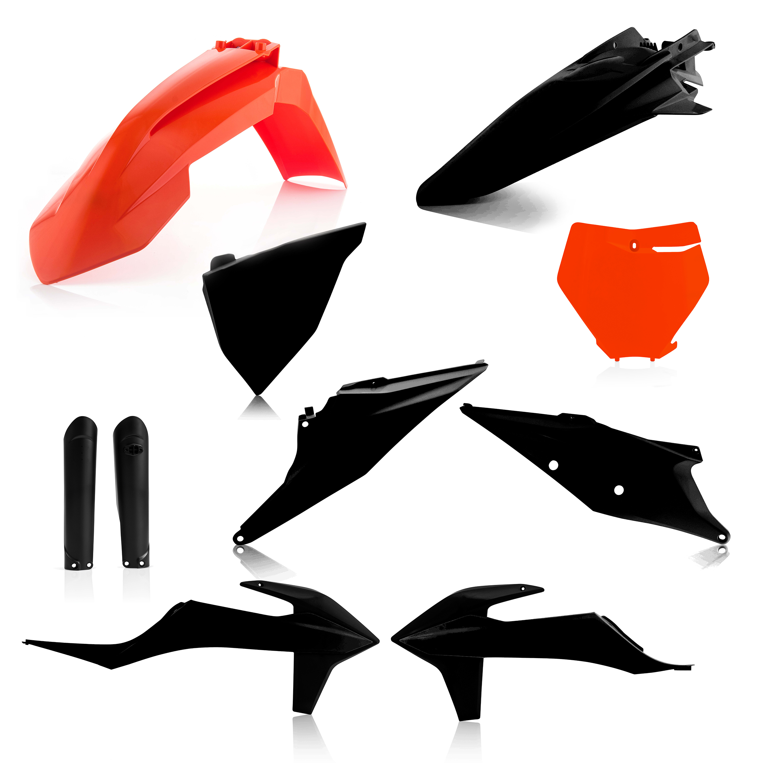 Kit Plastiques Complet Acerbis Pour KTM SX/SXF 2019 - Couleur Noir/orange, Pièces De Carénage D'origine